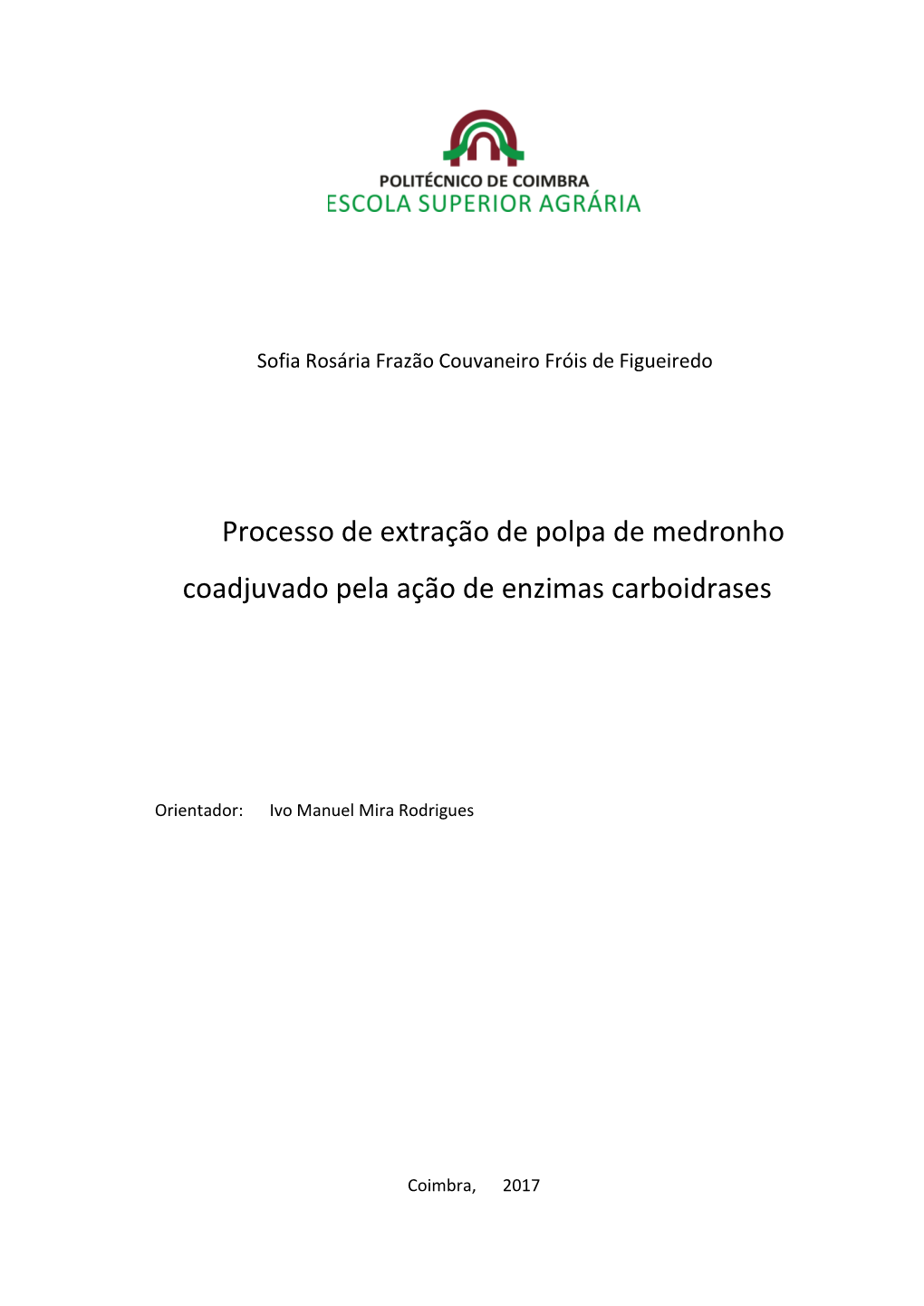 Processo De Extração De Polpa De Medronho Coadjuvado Pela Ação De Enzimas Carboidrases