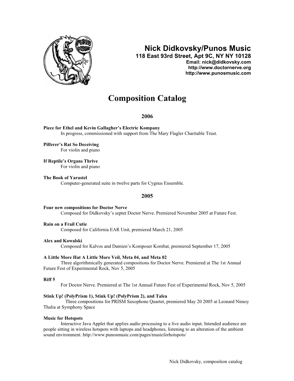 Composition Catalog
