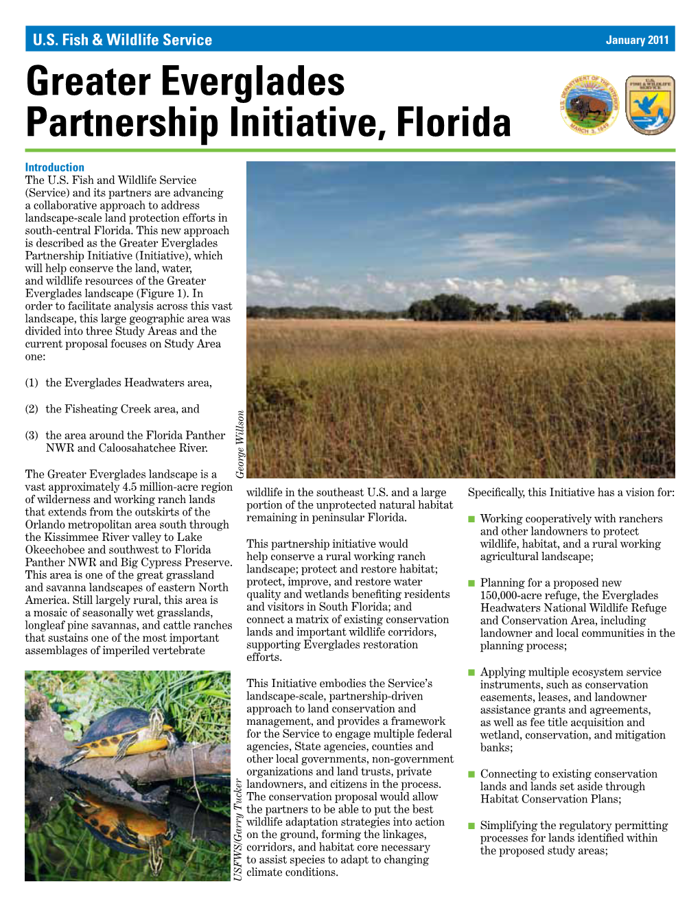 Greater Everglades Partnership Initiative, Florida