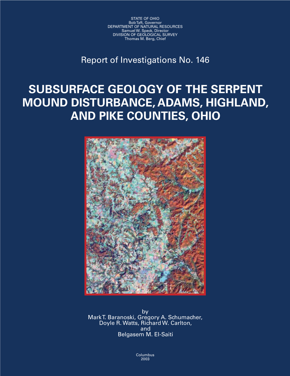 RI 146, Subsurface Geology of the Serpent Mound Disturbance