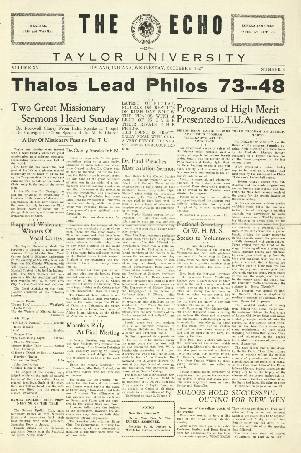 0 M Thalos Lead Philos 73—48
