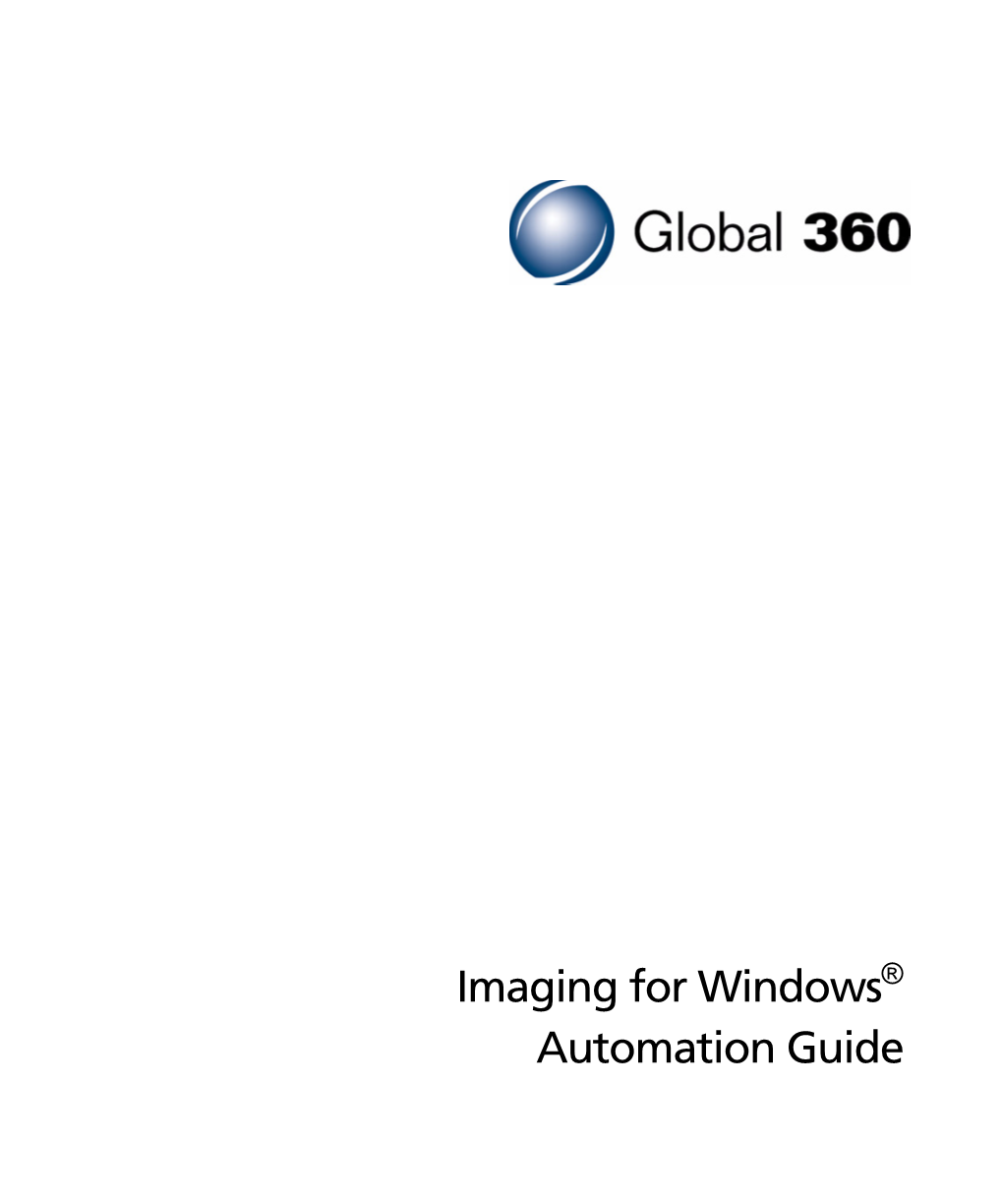 Imaging for Windows Automation Guide