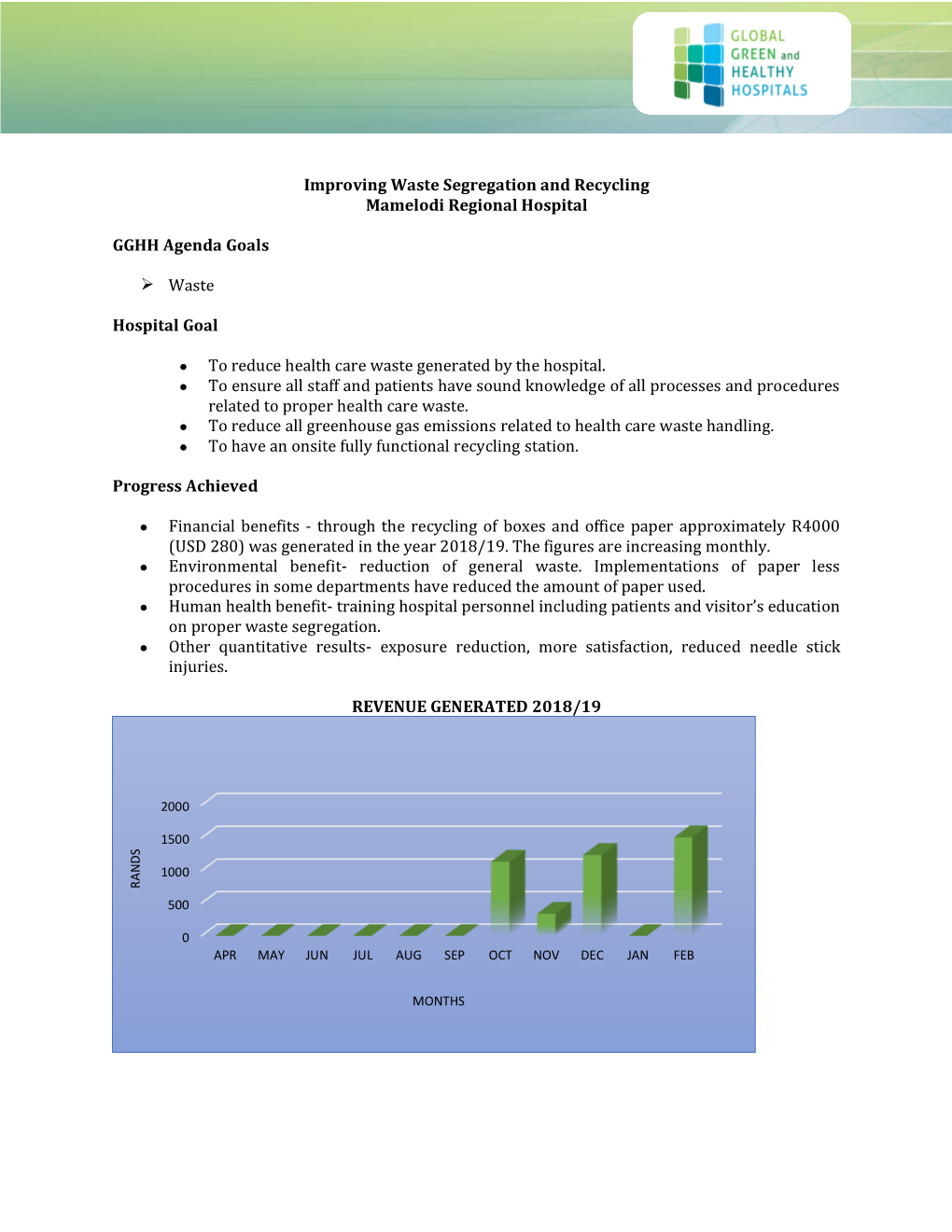 Improving Waste Segregation and Recycling Mamelodi Regional Hospital