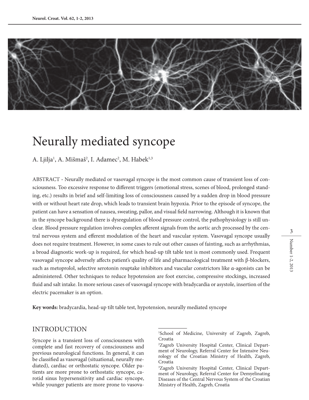 Neurally Mediated Syncope