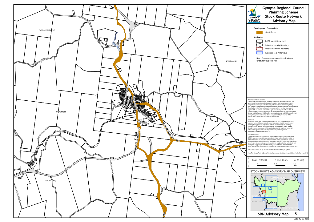 Gympie Regional Council Planning Scheme Stock Route Network