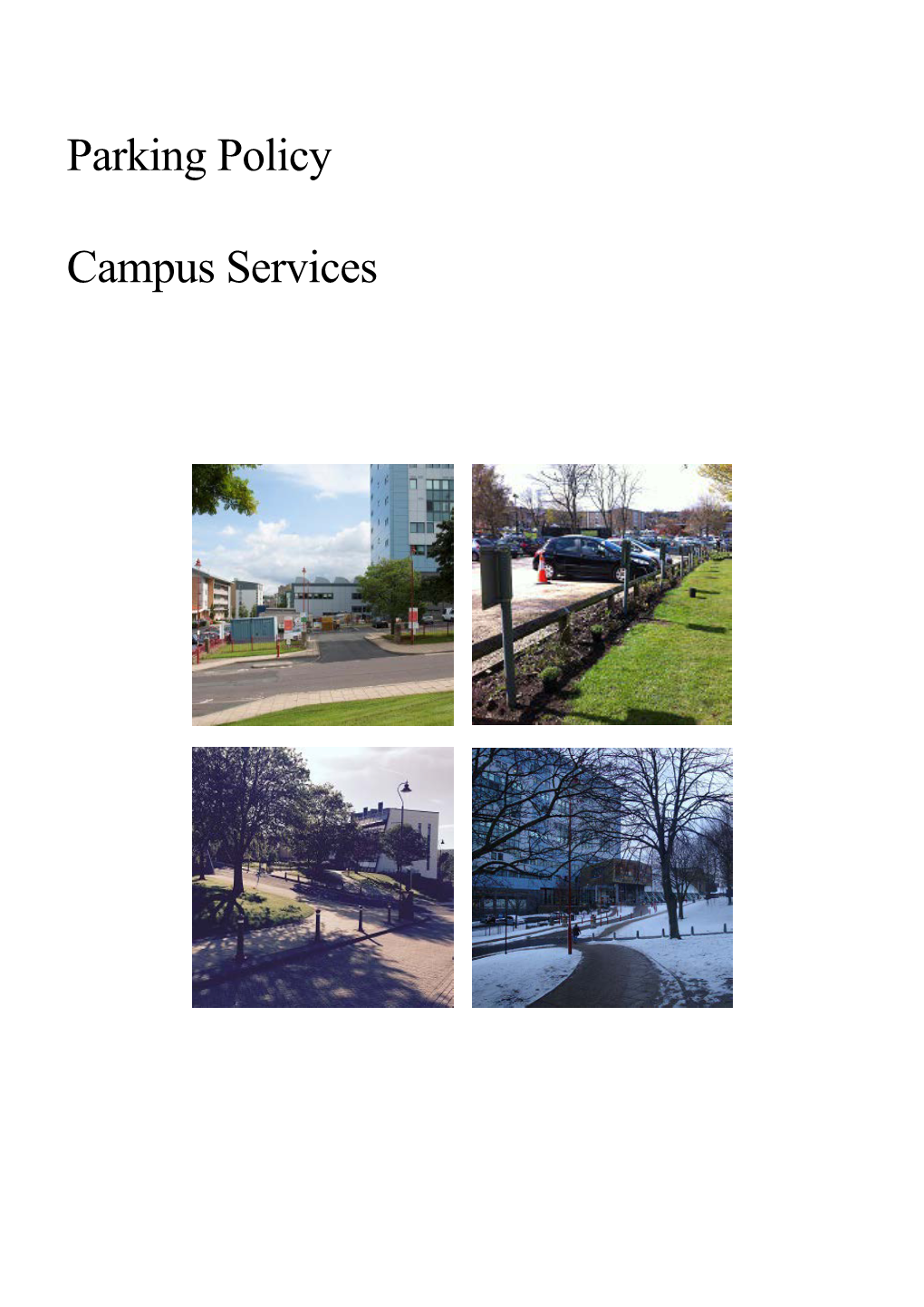 Parking Policy Campus Services