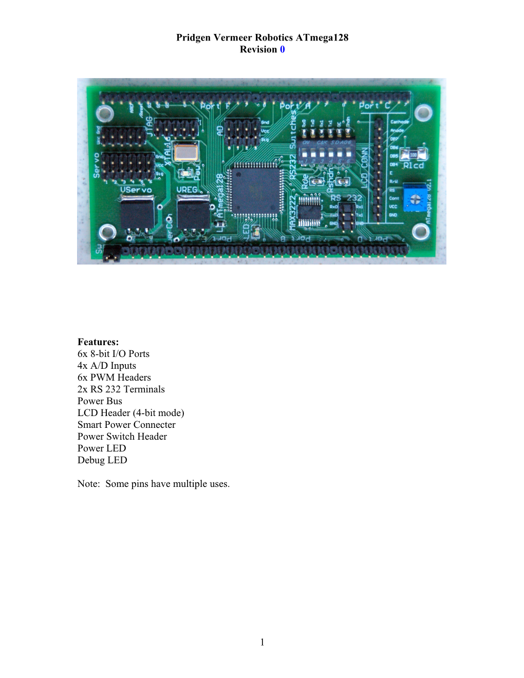 Pridgen Vermeer Robotics Atmega128