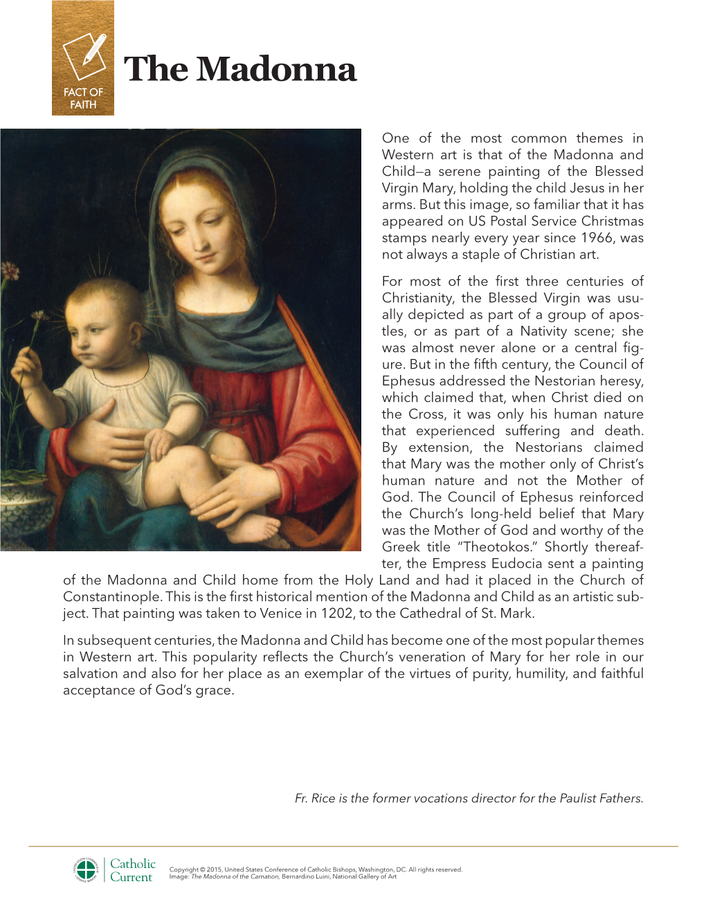 The Madonna FACT of FAITH