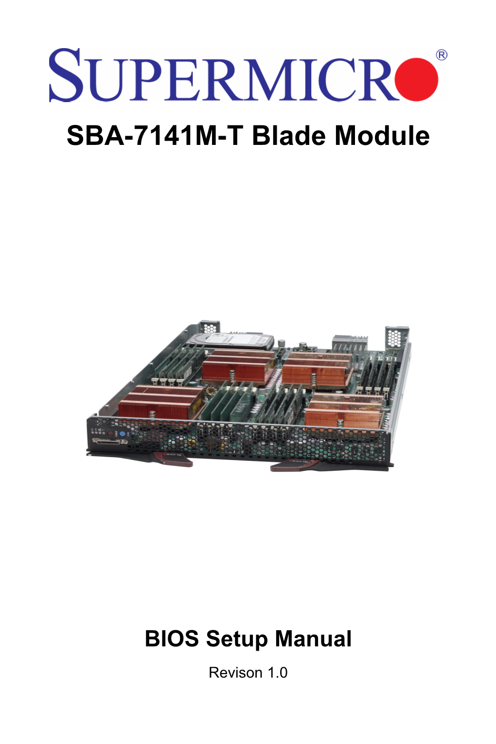 SBA-7141M-T Blade Module BIOS Setup Manual