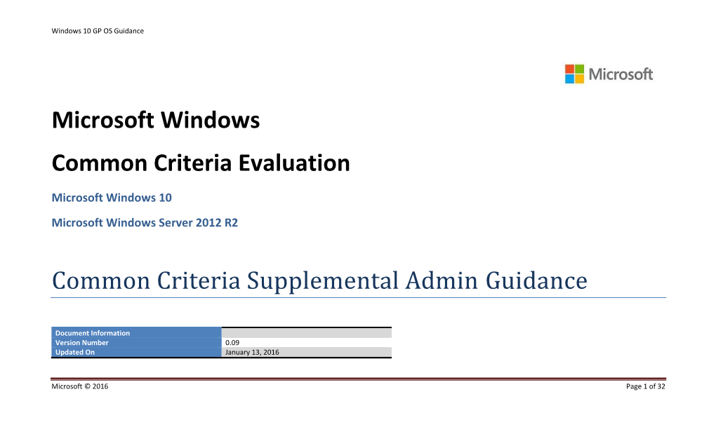 Microsoft Windows 10 and Server 2012 R2 Gp Os Guidance.Pdf