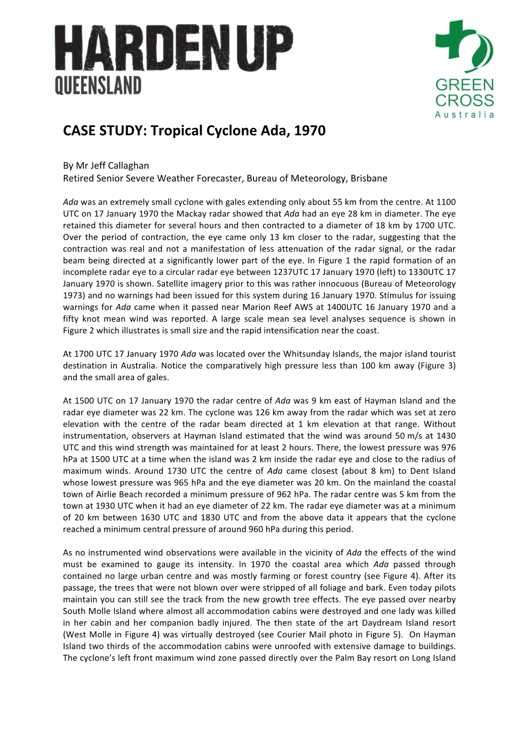 Tropical Cyclone Ada, 1970