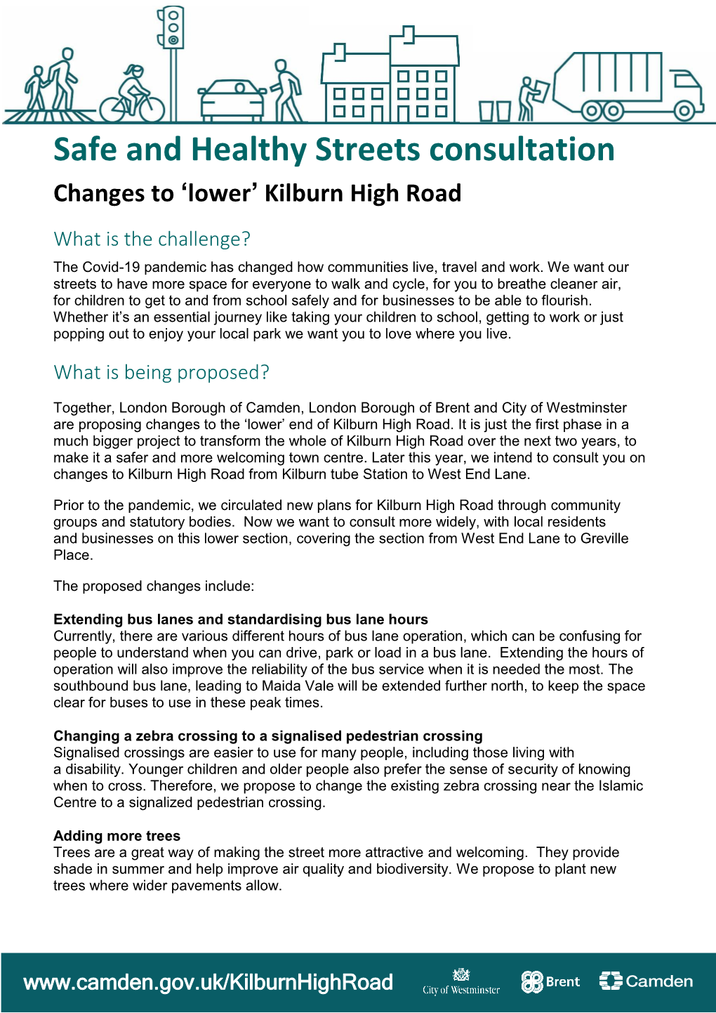 Detail on Proposals for Lower Kilburn High Road