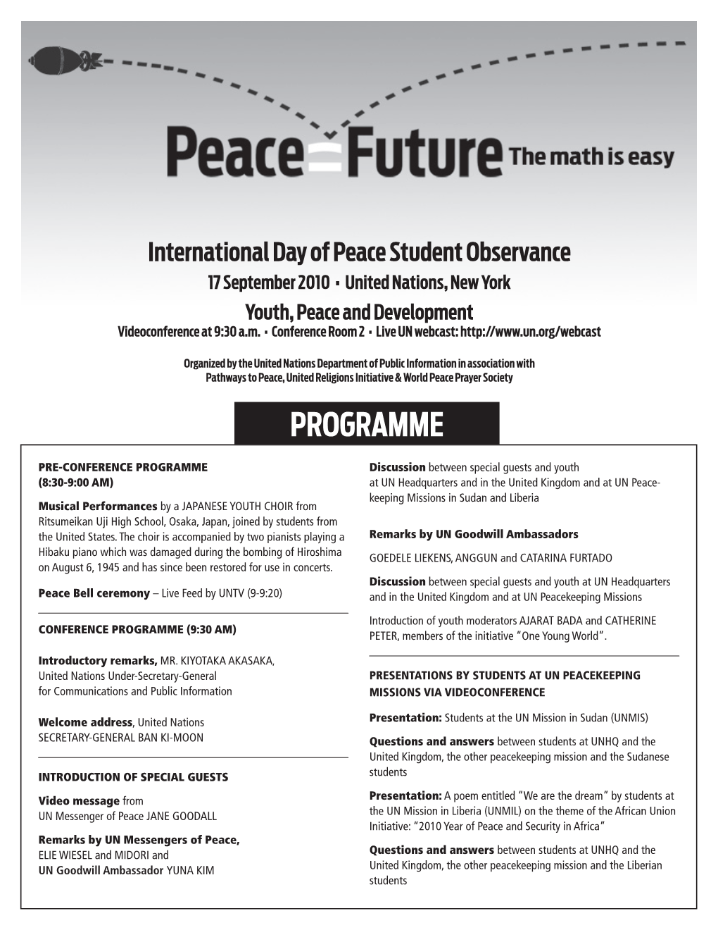 Peace Day Programme