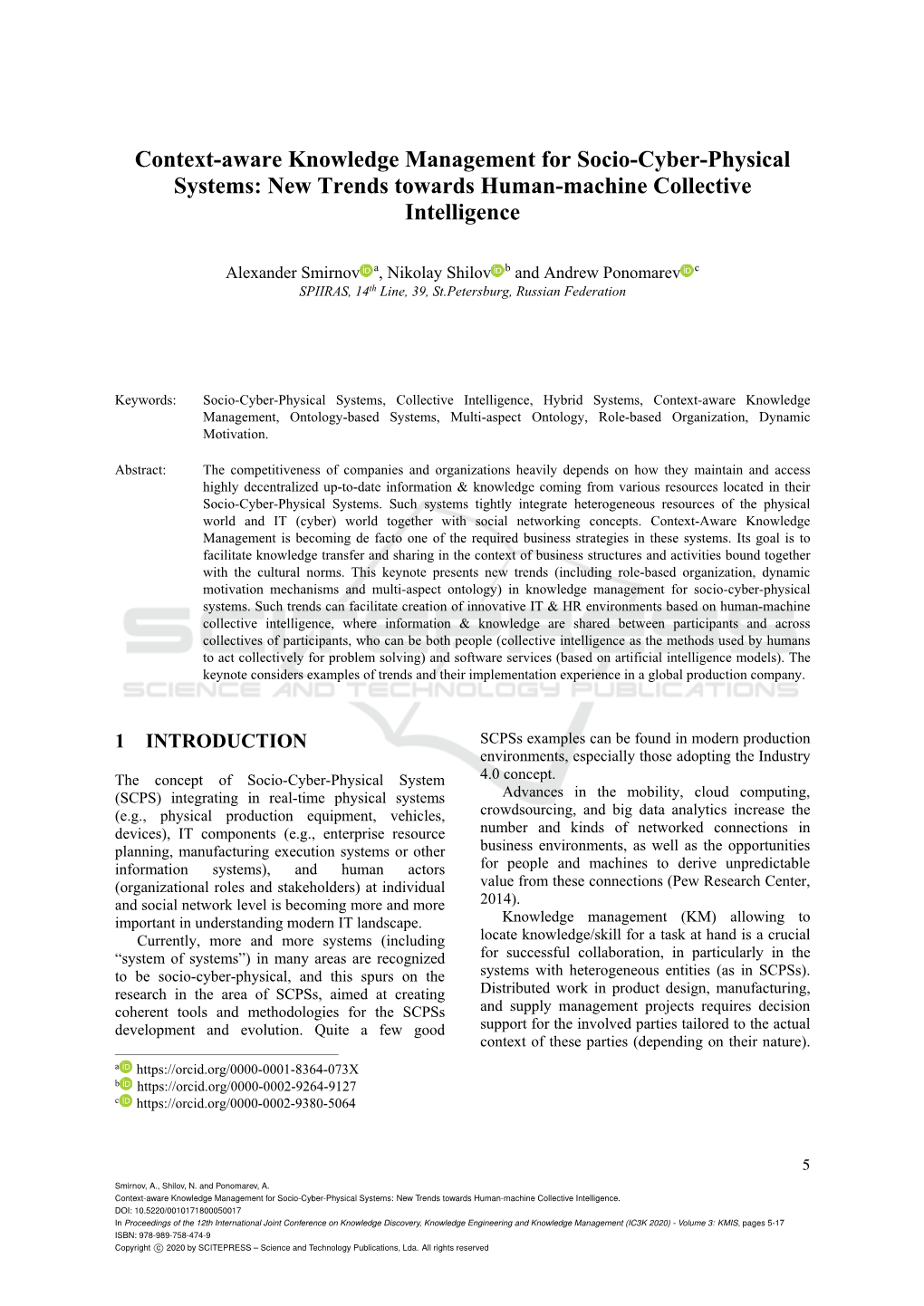 Context-Aware Knowledge Management for Socio-Cyber-Physical Systems: New Trends Towards Human-Machine Collective Intelligence