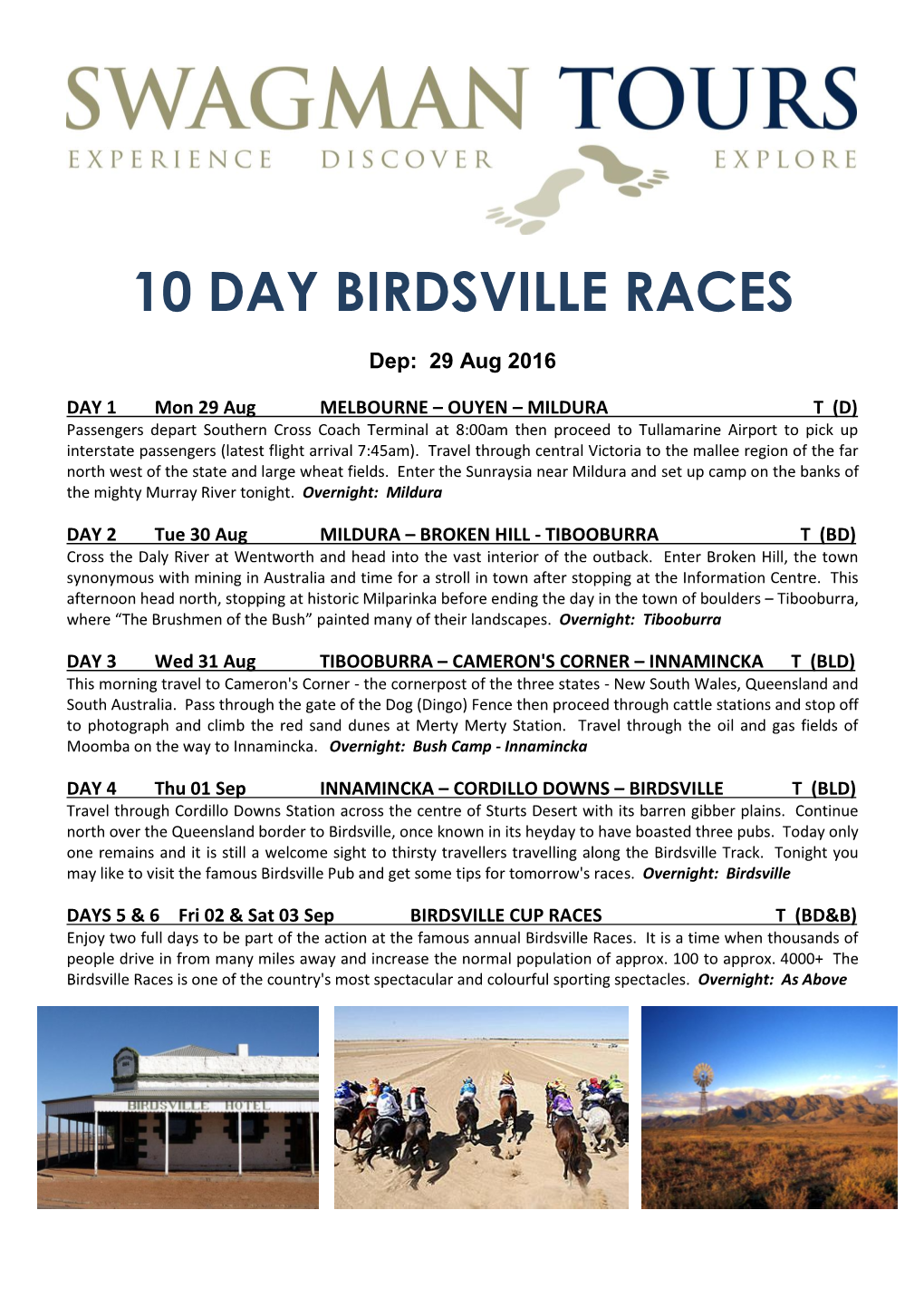 10 Day Birdsville Races