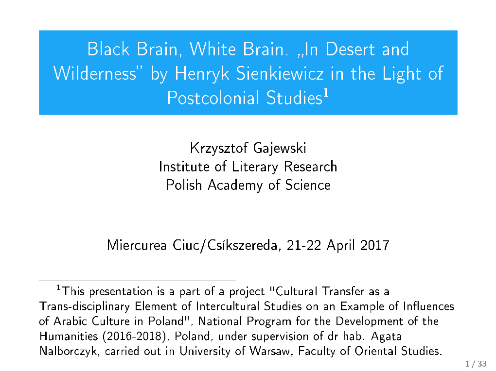 Black Brain, White Brain. ,,In Desert and Wilderness