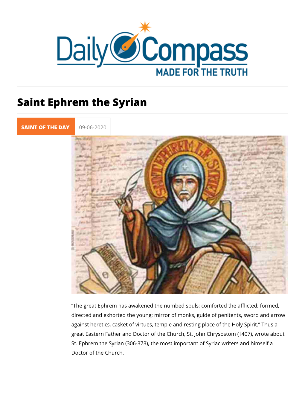 Saint Ephrem the Syrian