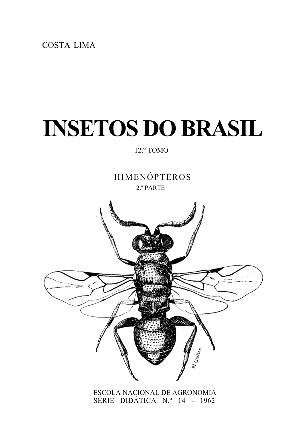 Insetos Do Brasil 12.° Tomo