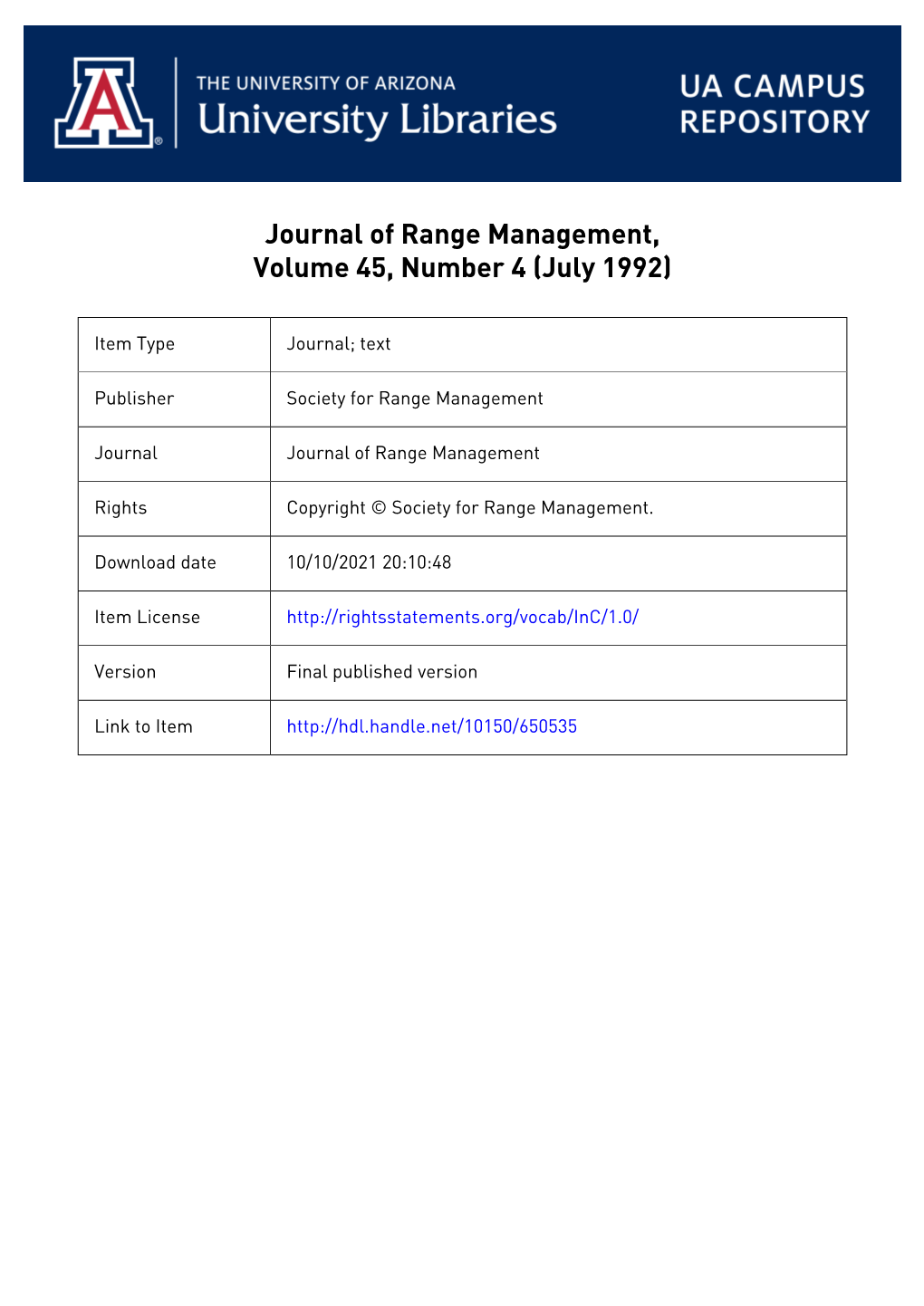 TABLE of CONTENTS: Vol. 45, No. 4, July 1992