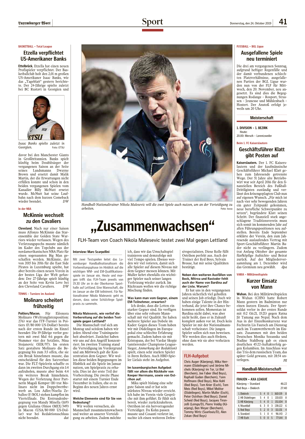 „Zusammenwachsen“ Allen Führungspositionen Neu Auf- Muss Alfonzo Mckinnie Das Star- Stellen