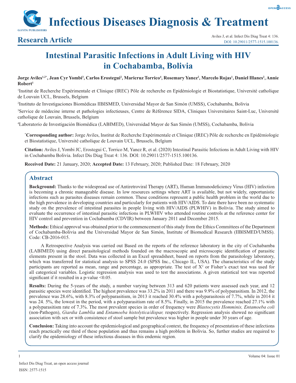 Infectious Diseases Diagnosis & Treatment