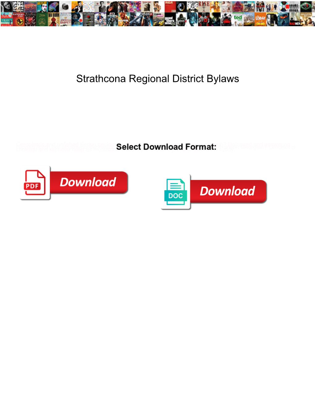 Strathcona Regional District Bylaws