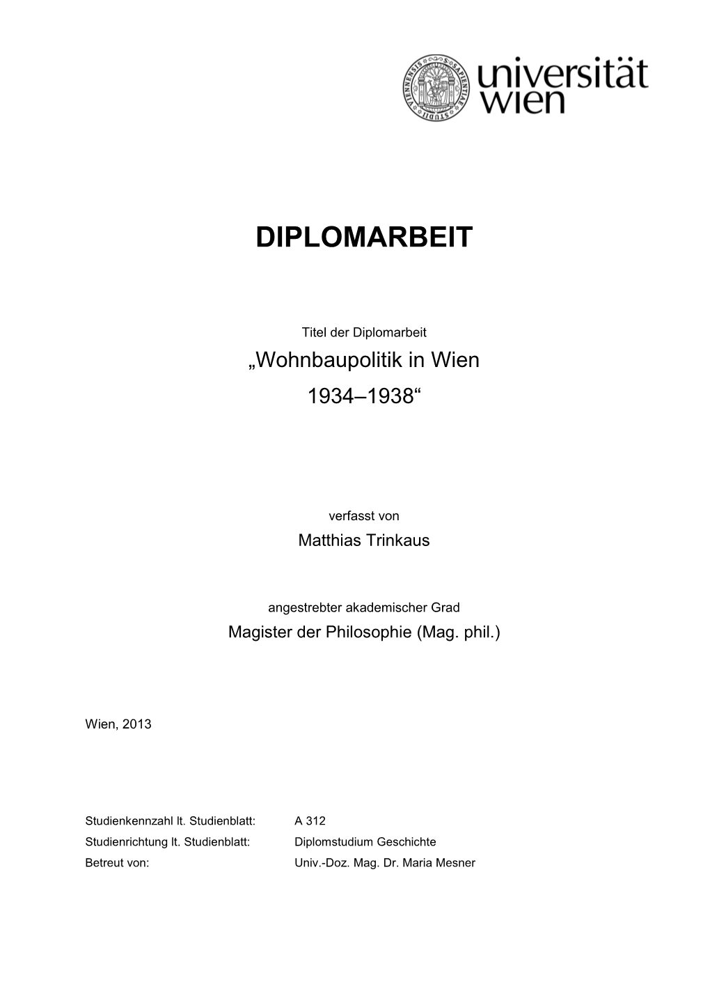 Diplomarbeit