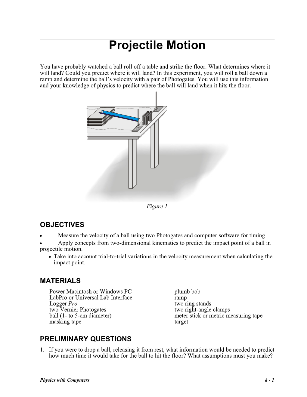 Projectile Motion s1