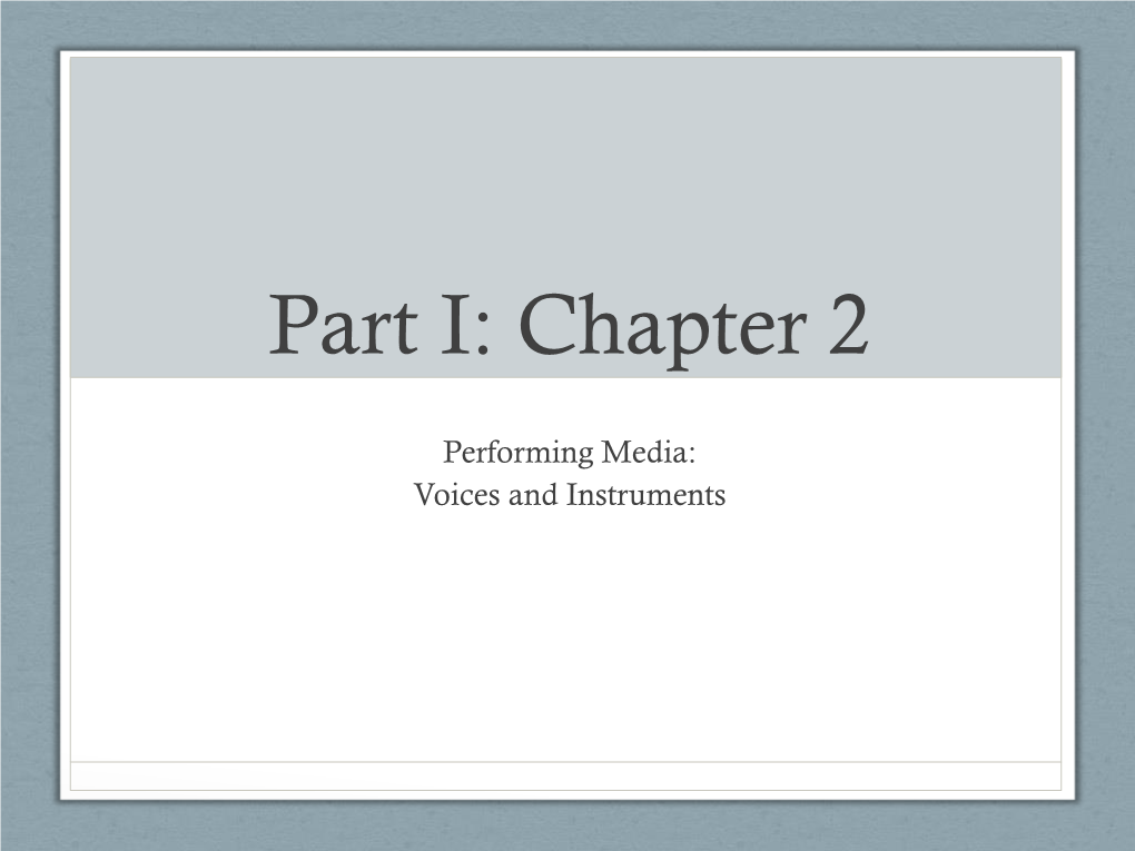 Part I: Chapter 2