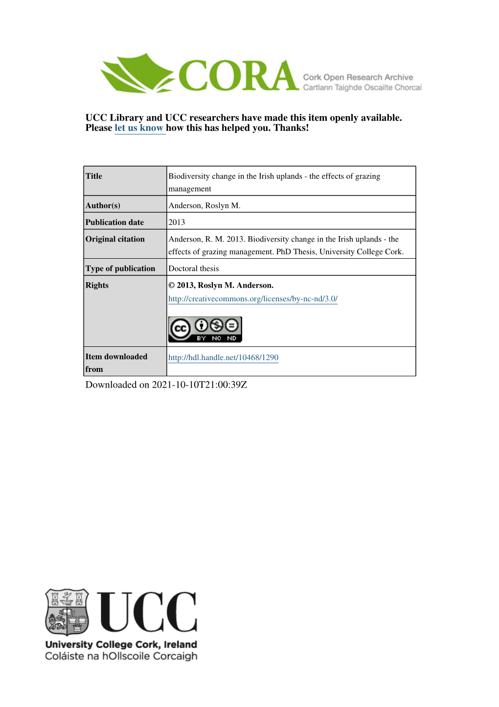 Biodiversity Change in the Irish Uplands – the Effects of Grazing Management