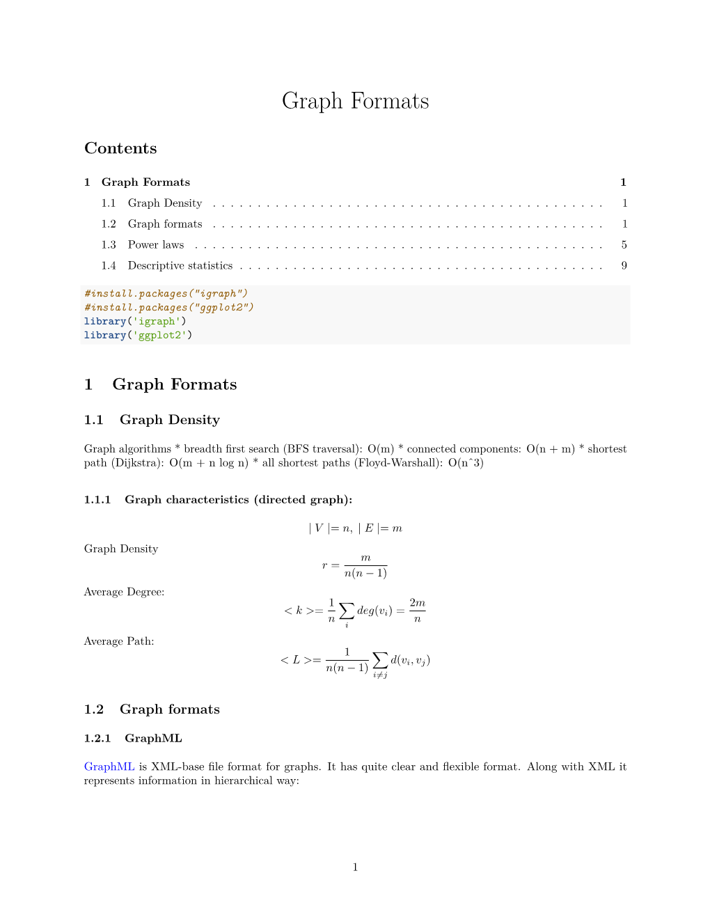 Graph Formats