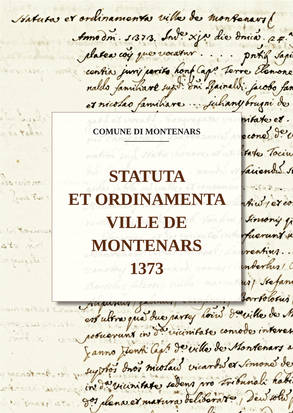 Statuta Et Ordinamenta Ville De Montenars 1373