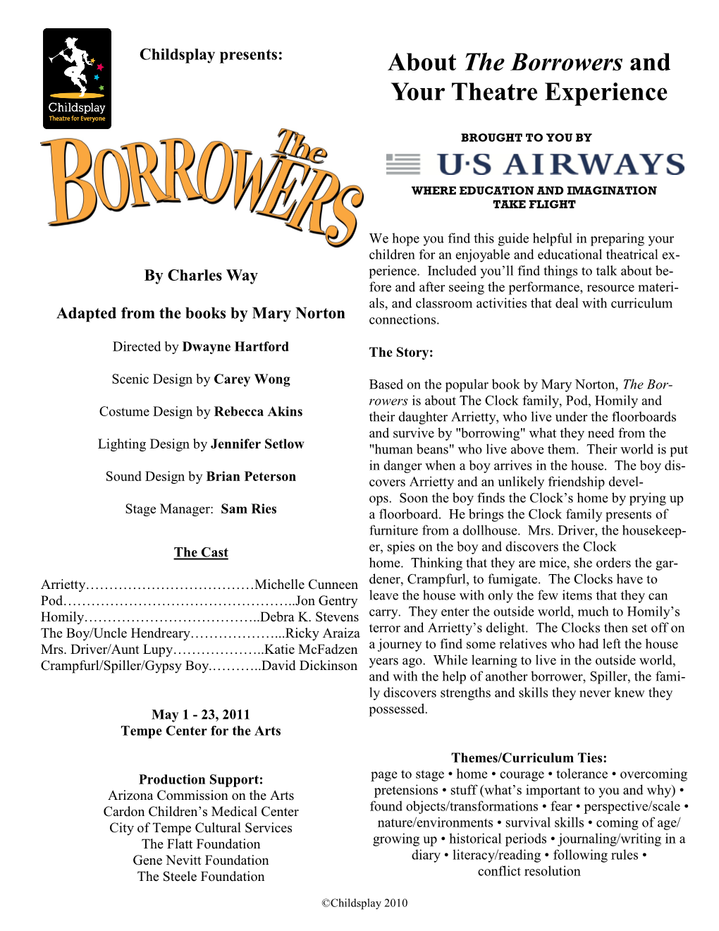 About the Borrowers and Your Theatre Experience