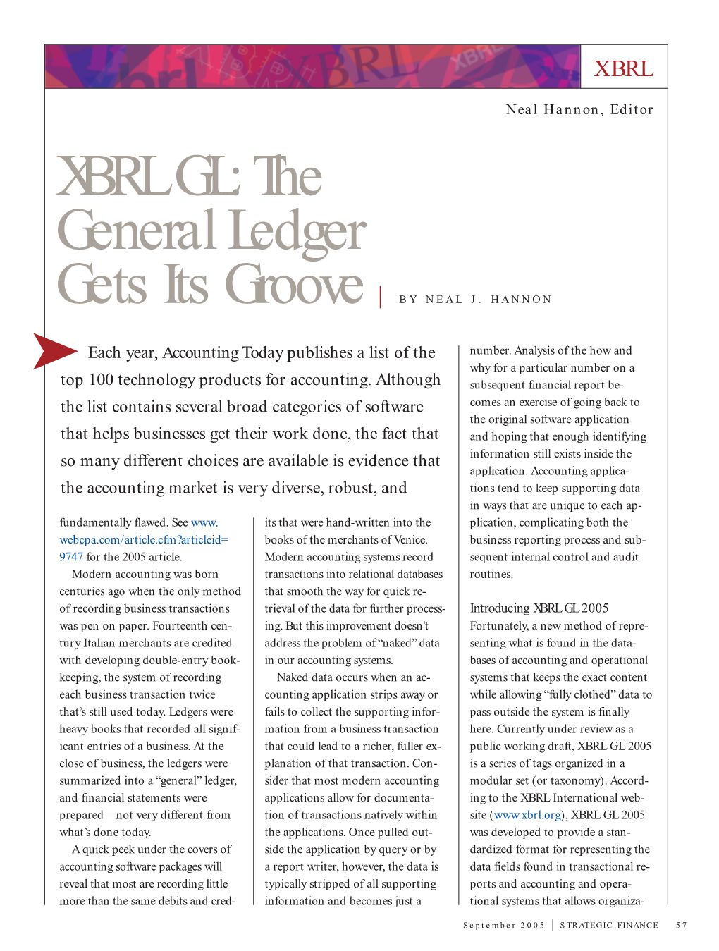 XBRL GL: the General Ledger