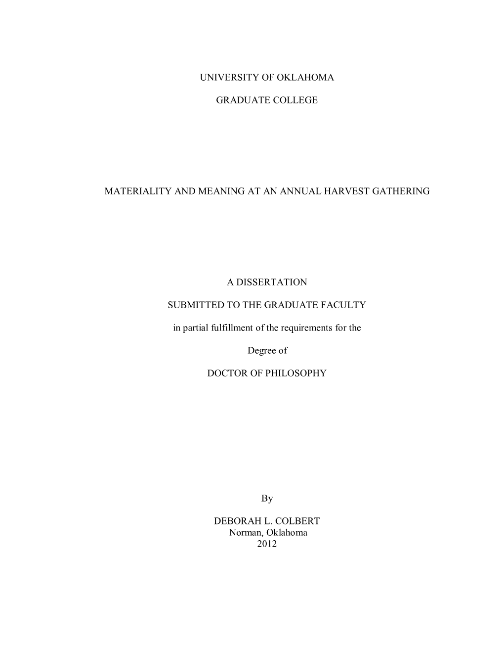 Doctoral Dissertation Template