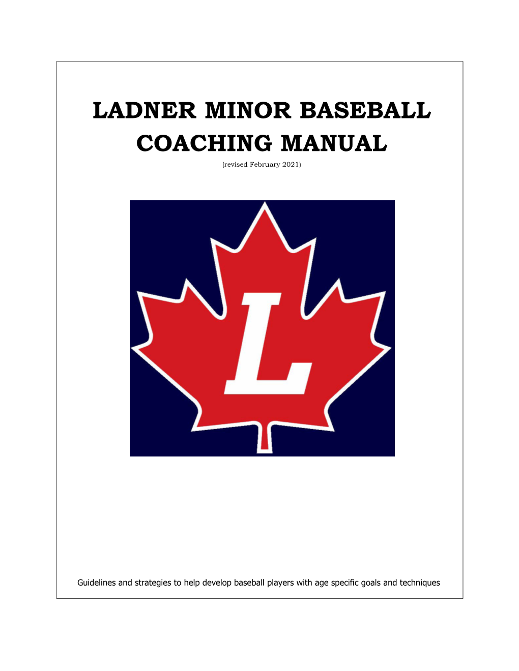 LMBA Coaches Manual