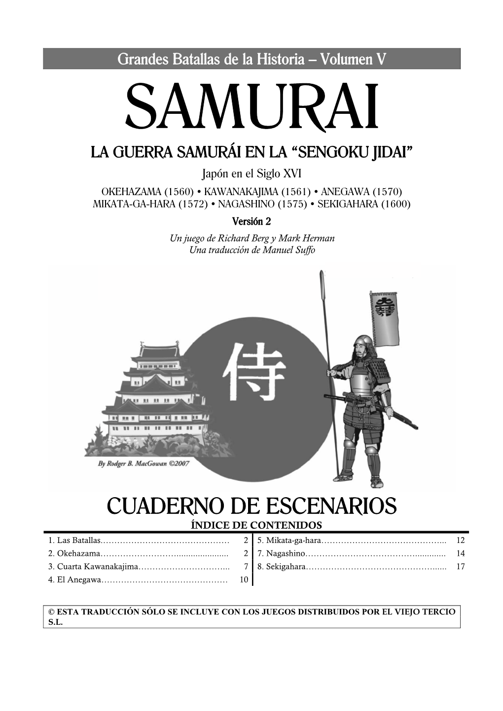 Cuaderno De Escenarios Índice De Contenidos 1