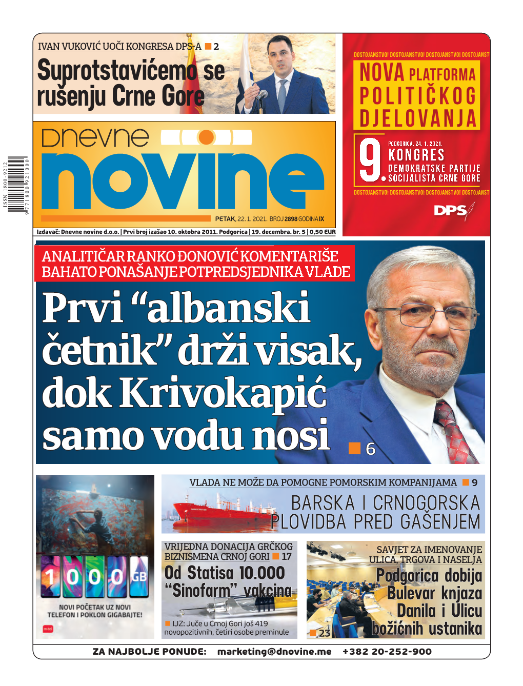 Albanski Četnik” Drži Visak, Dok Krivokapić