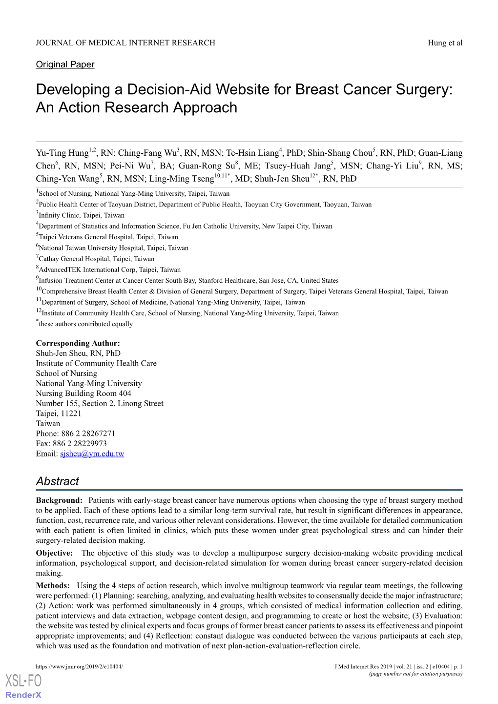 Developing a Decision-Aid Website for Breast Cancer Surgery: an Action Research Approach
