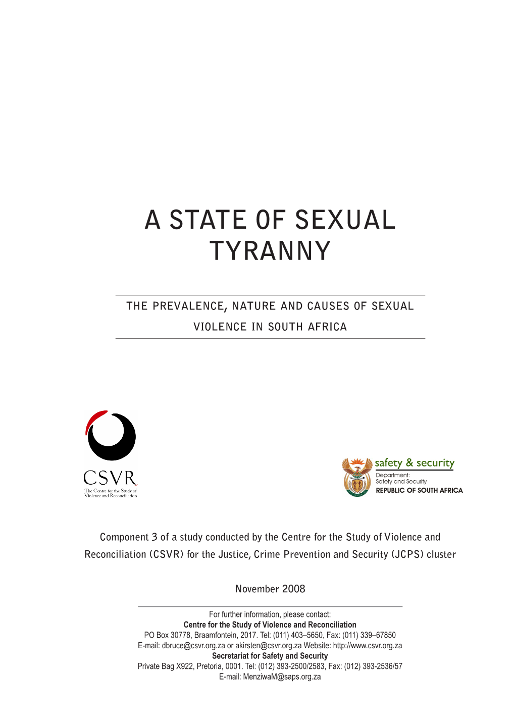 A State of Sexual Tyranny