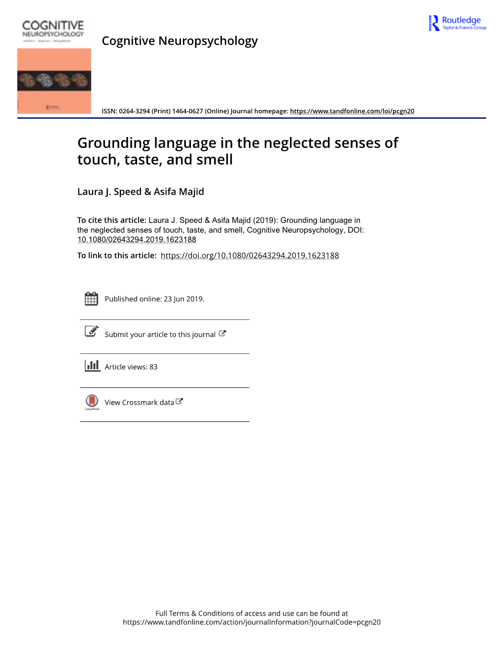 Grounding Language in the Neglected Senses of Touch, Taste, and Smell