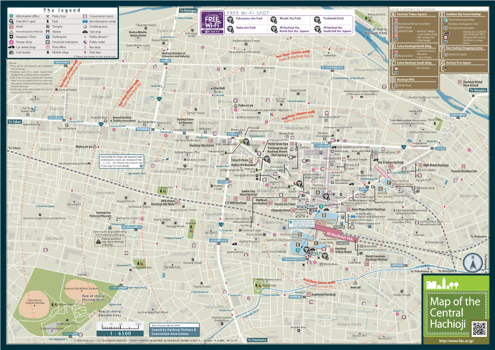 Map of the Central Hachioji