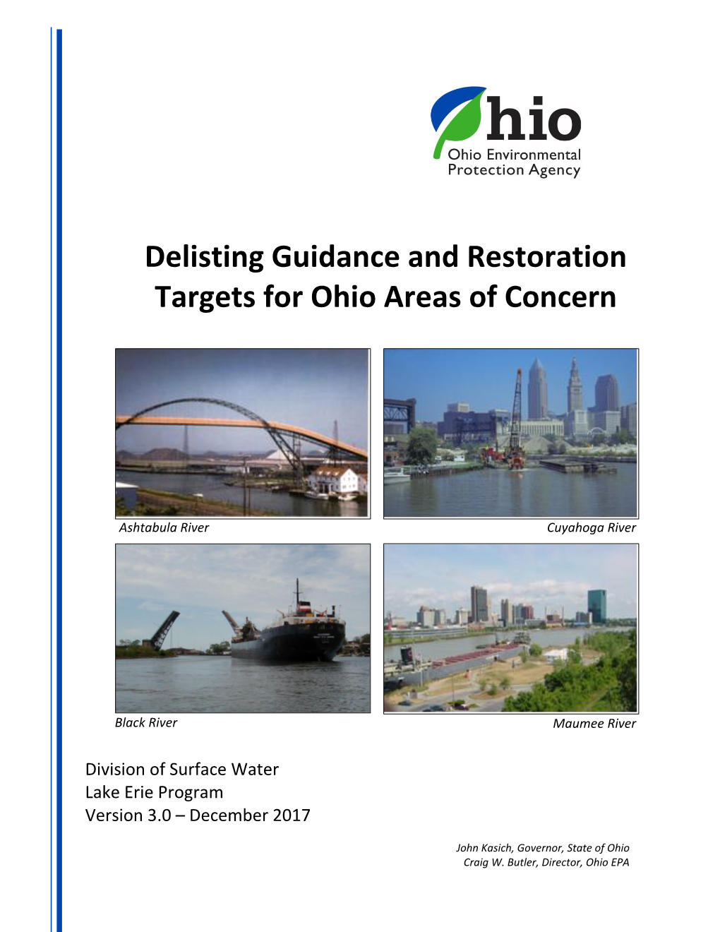 Delisting Guidance and Restoration Targets for Ohio Areas of Concern