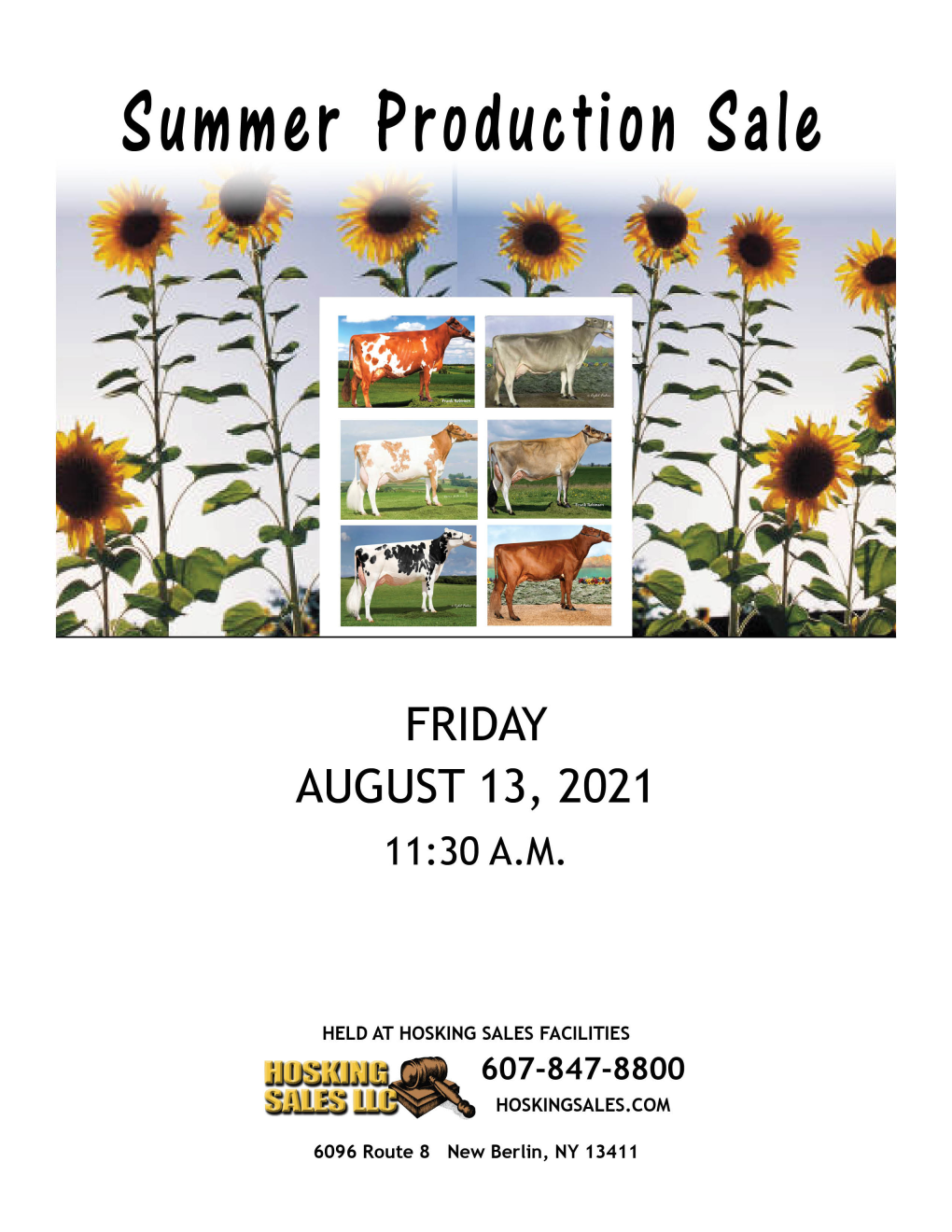 1 | AUGUST 13, 2021 2 | AUGUST 13, 2021 Summer Production Sale FRIDAY AUGUST 13, 2021 11:30 A.M