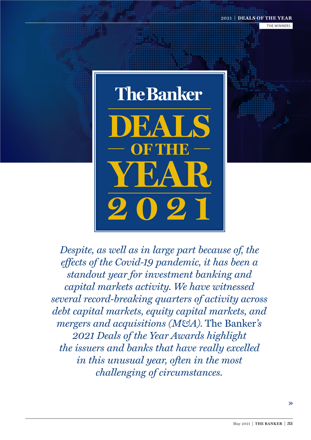 The Banker Magazine's Deals of the Year Awards 2021 Write-Ups