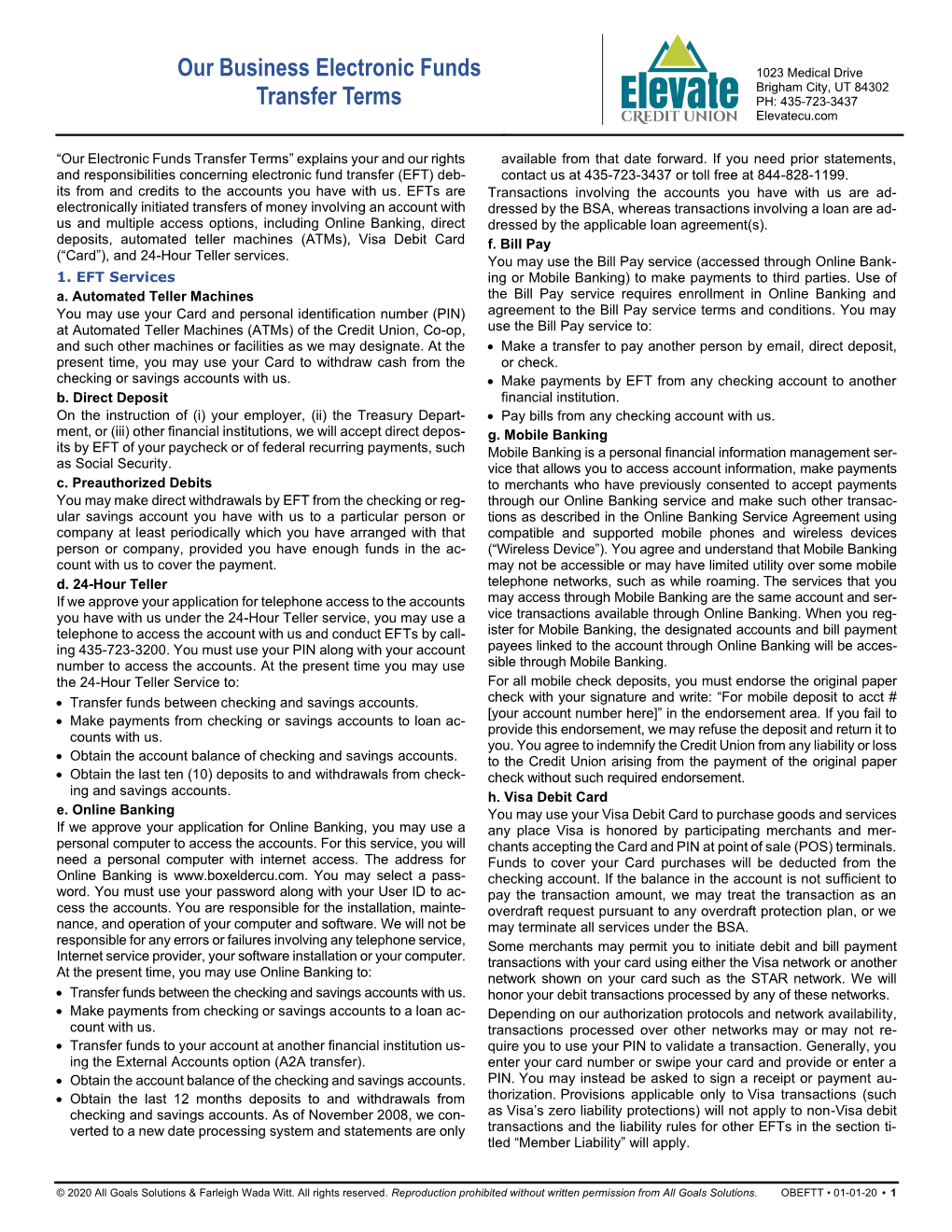 BSA, Whereas Transactions Involving a Loan Are Ad- Us and Multiple Access Options, Including Online Banking, Direct Dressed by the Applicable Loan Agreement(S)