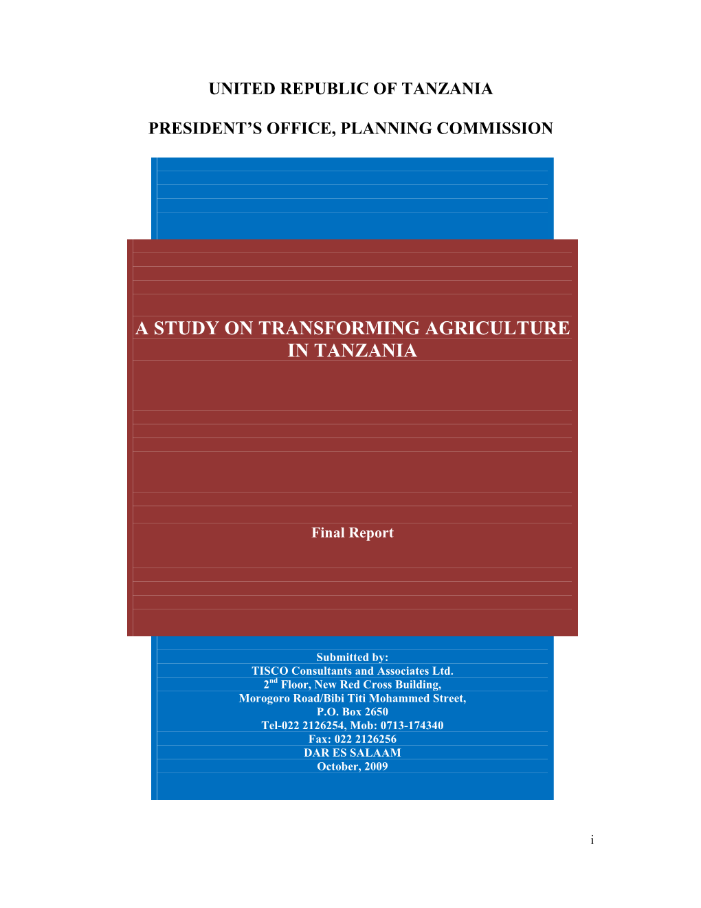 A Study on Transforming Agriculture in Tanzania