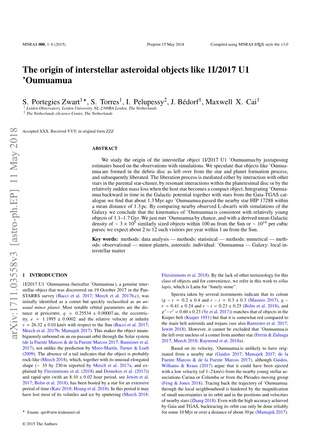 The Origin of Interstellar Asteroidal Objects Like 1I/2017 U1 'Oumuamua