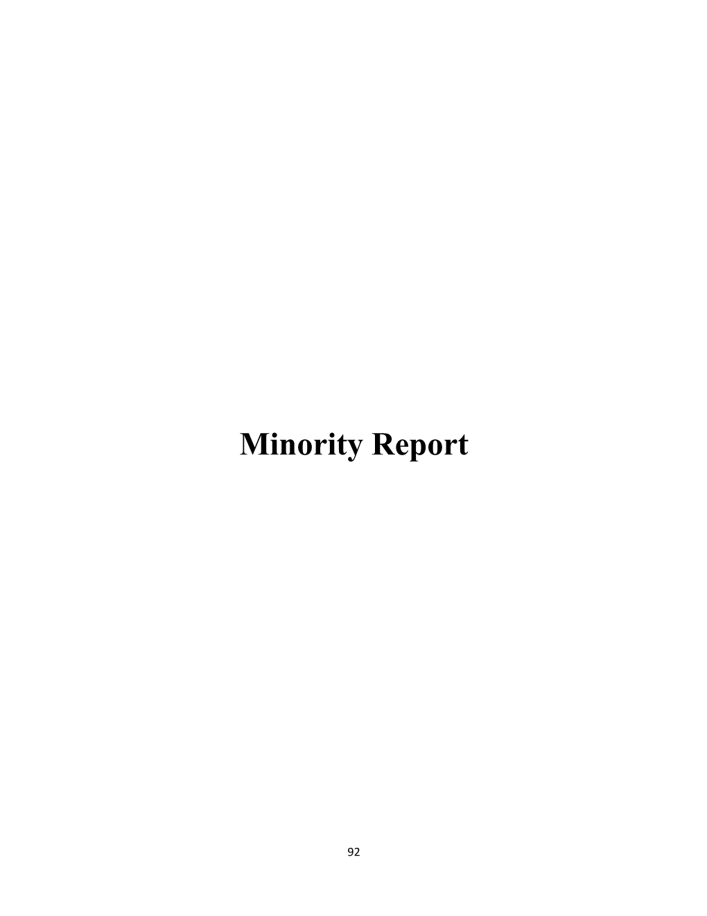 Minority Report