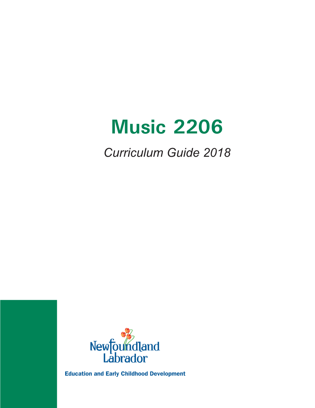 Music 2206 Curriculum Guide (2018)